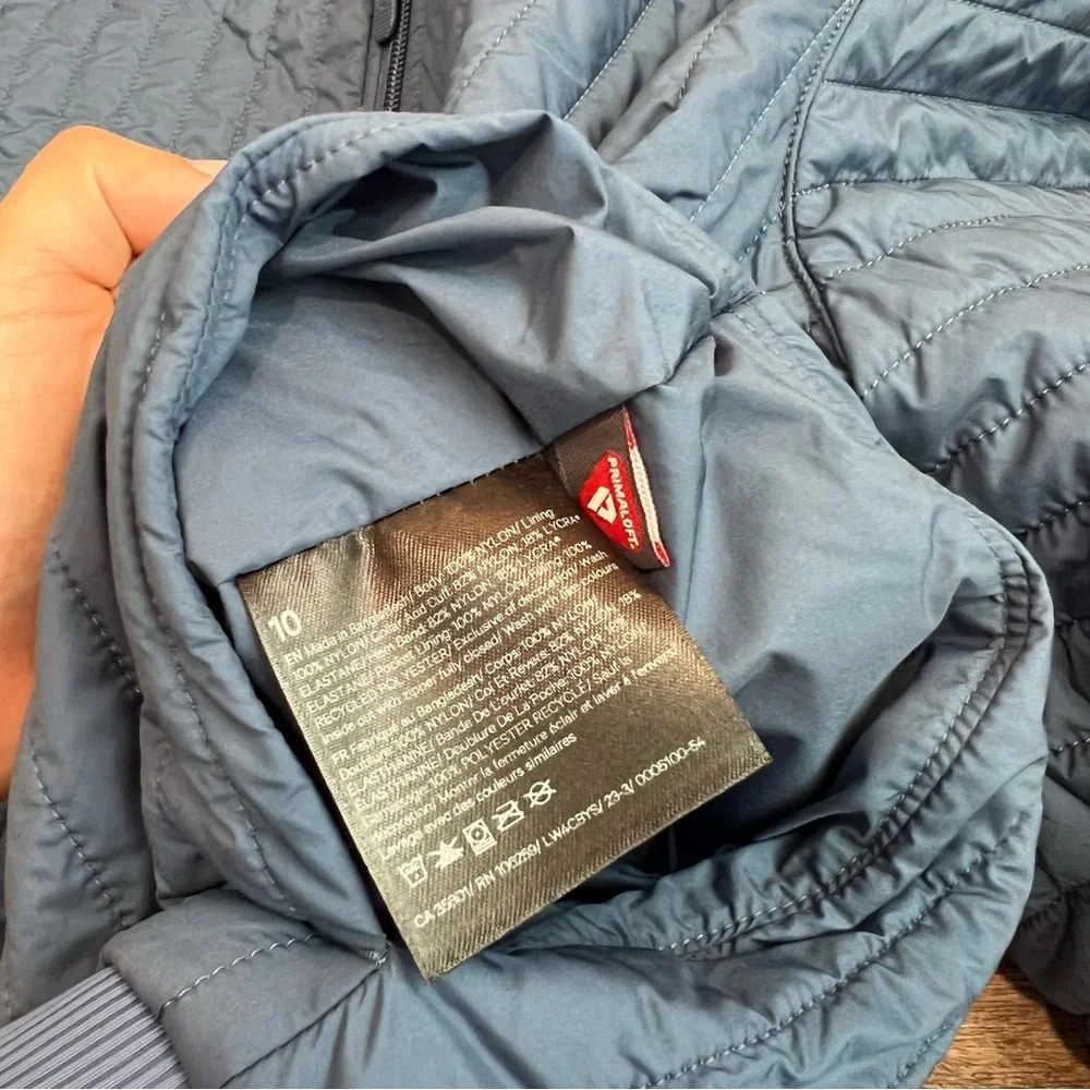 Lululemon Non-Stop Bomber Jacket Reversible Blue Size 10 Athleisure Outdoor